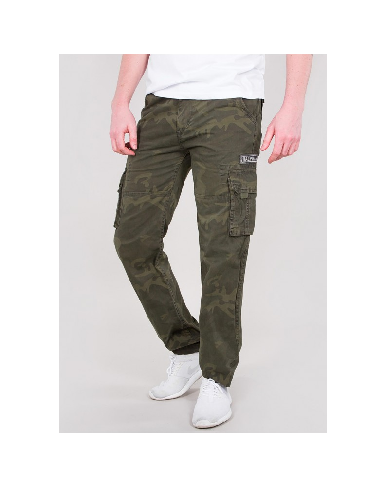 Kalhoty JET PANT Alpha Industries, OLIVE CAMO