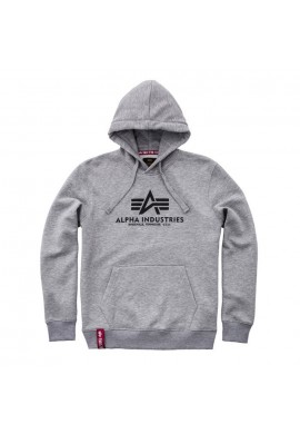 Mikina BASIC HOODY Alpha Industries, GREY HEATHER