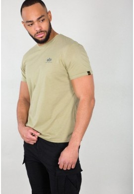 Tričko BASIC T SMALL LOGO Alpha Indst. LIGHT OLIVE