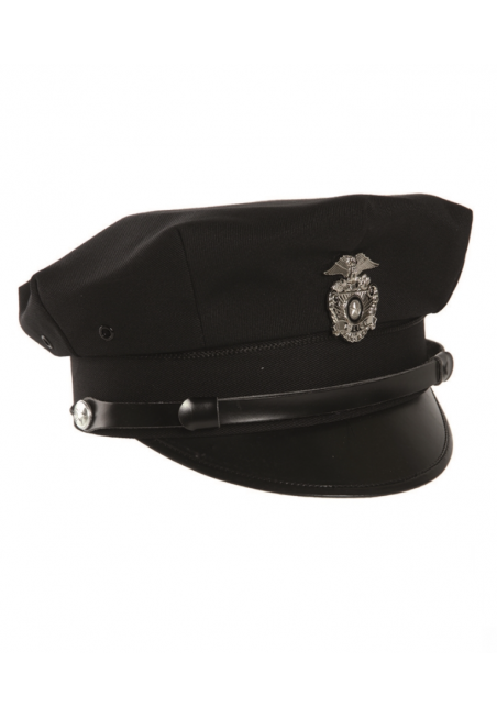 US Policejní čepice s odznakem ČERNÁ