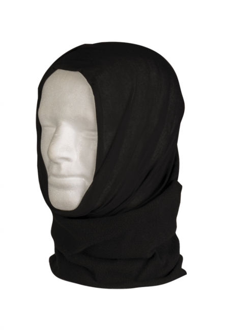 Multifunkční šátek FLEECE ČERNÝ