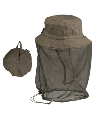 KLOBOUK SKLÁDACÍ S MOSKYTIÉROU OLIVOVÝ