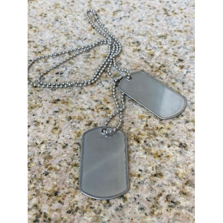 US ID DOG TAGS PSÍ ZNÁMKY originál nerez SET s řetízky