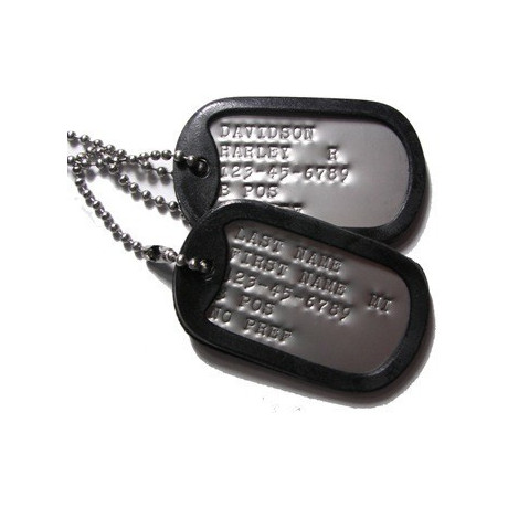 US Dog Tags psí známky set s ražbou
