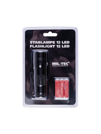 12-LED Flashlight (3 AAA) - Black