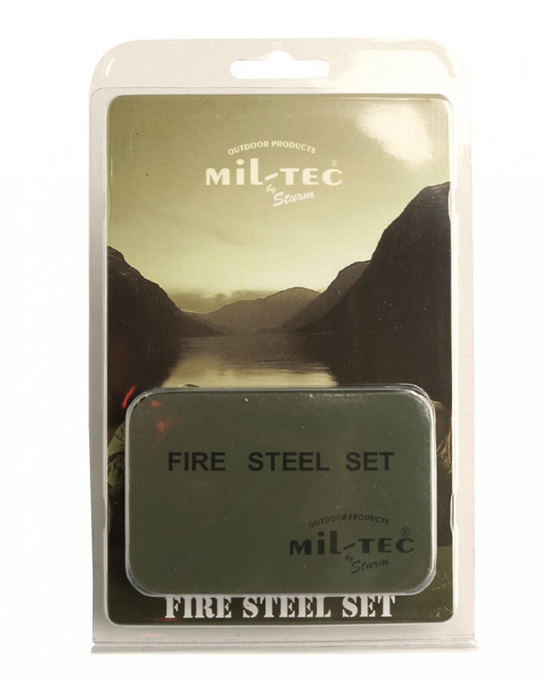 Set "Fire Steel" na rozdělání ohně s pouzdrem