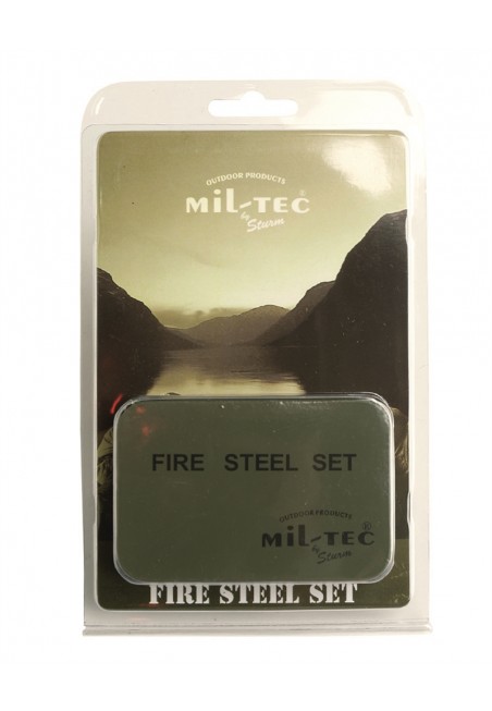 Set "Fire Steel" na rozdělání ohně s pouzdrem