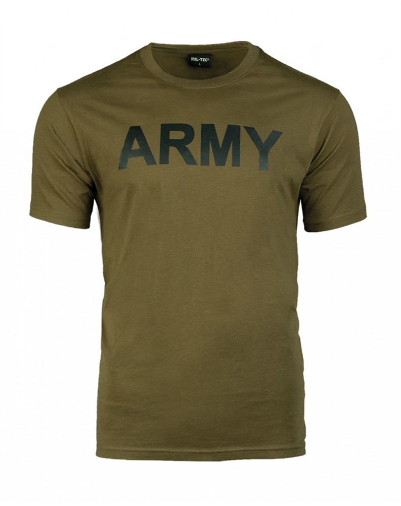 Tričko s potiskem ARMY olivové Tričko s potiskem ARMY olivové