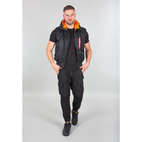 Alpha Industries HOODED MA-1 VEST Černá