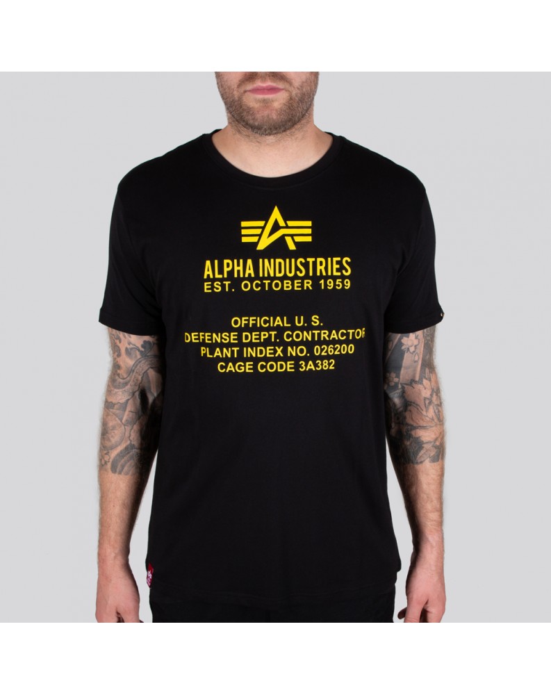 Tričko Alpha Industries ALPHA FUNDAMENTAL T Černé