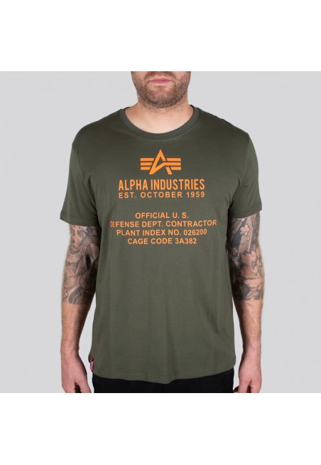 Tričko Alpha Industries ALPHA FUNDAMENTAL T Dark olive