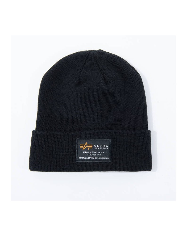 Čepice Alpha Industries CREW BEANIE černá