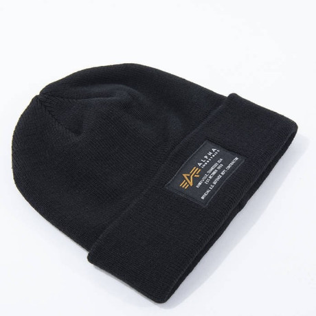 Čepice Alpha Industries CREW BEANIE černá