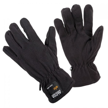 Alpha Industries rukavice LABEL FLEECE GLOVES černé