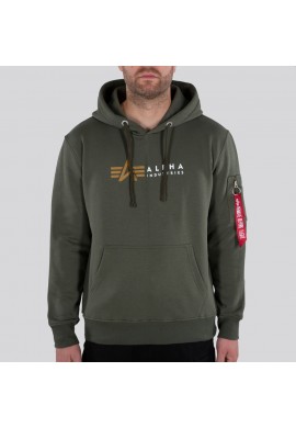 Mikina Alpha Industries ALPHA LABEL HOODY dark olive