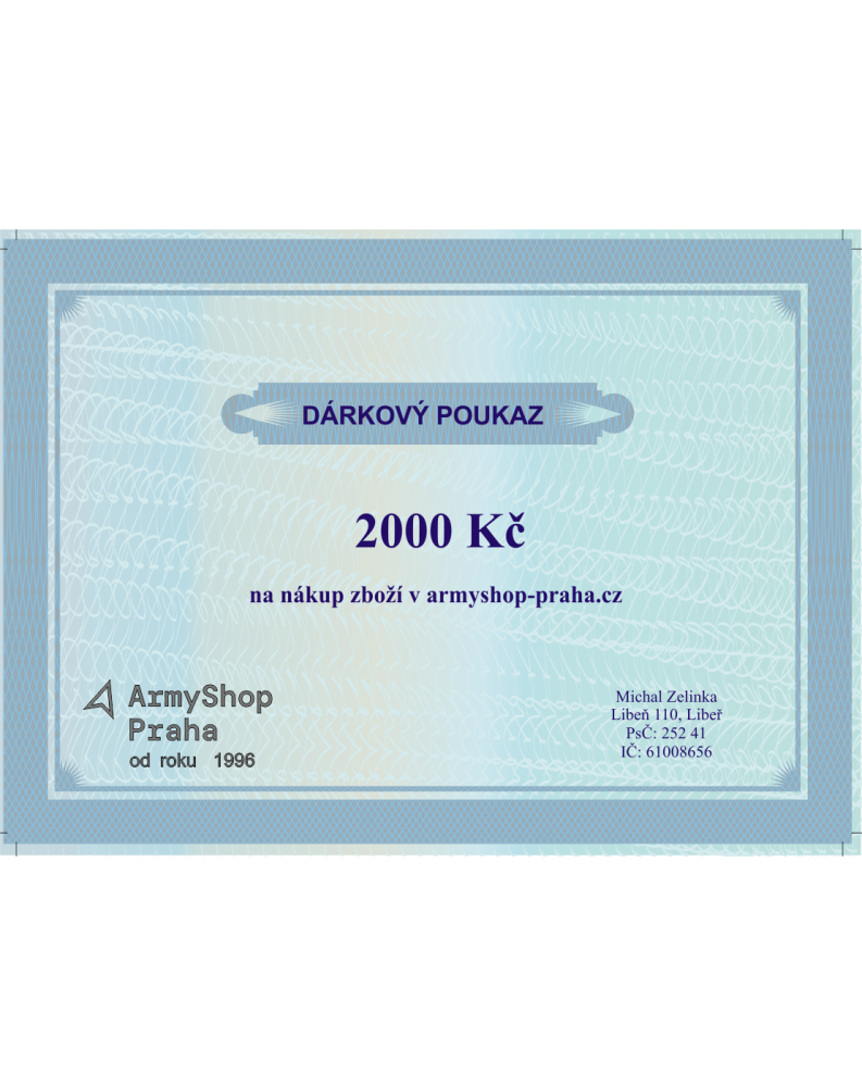 Poukaz v hodnotě 2000 Kč Poukaz v hodnotě 2000 Kč
