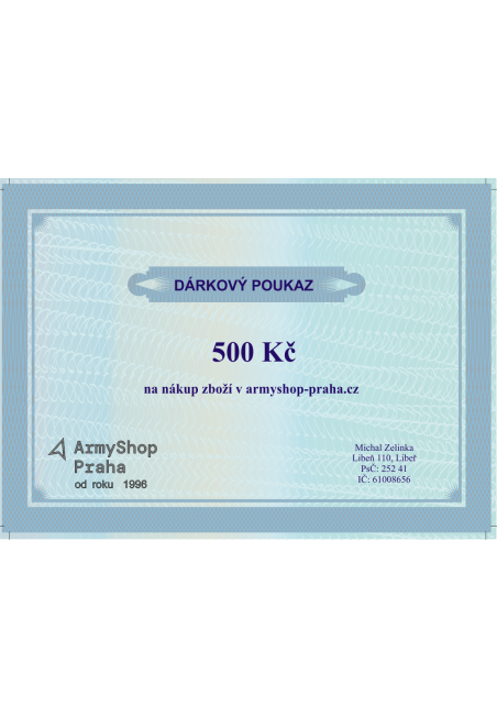 Dárkový poukaz v hodnotě 500 Kč