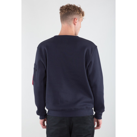 Mikina Alpha Industries ALPHA LABEL SWEATER Repl. blue