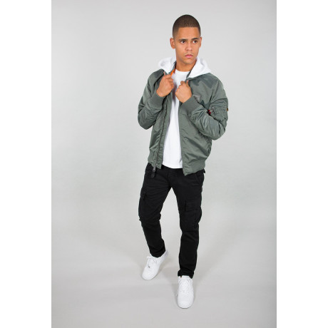 copy of Bunda MA-1 TT HOOD Alpha Industries DARK GREEN