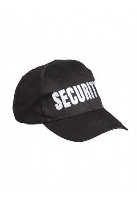 BASEBALL čepice s vyšívaným nápisem "SECURITY" Černá