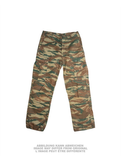 Authentic Greek Combat Pants, BDU Style, Lizard Camo, Used