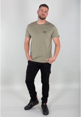 Tričko BASIC T SMALL LOGO Alpha Industries OLIVE