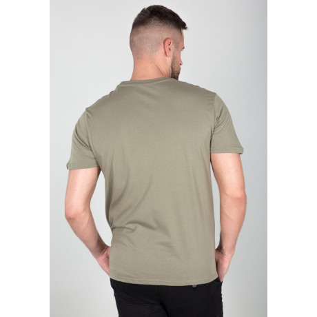 Tričko BASIC T SMALL LOGO Alpha Industries OLIVE