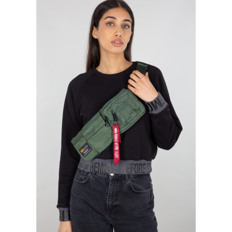 Crossbody ledvinka CREW UTILITY BAG Alpha Industries, Sage green