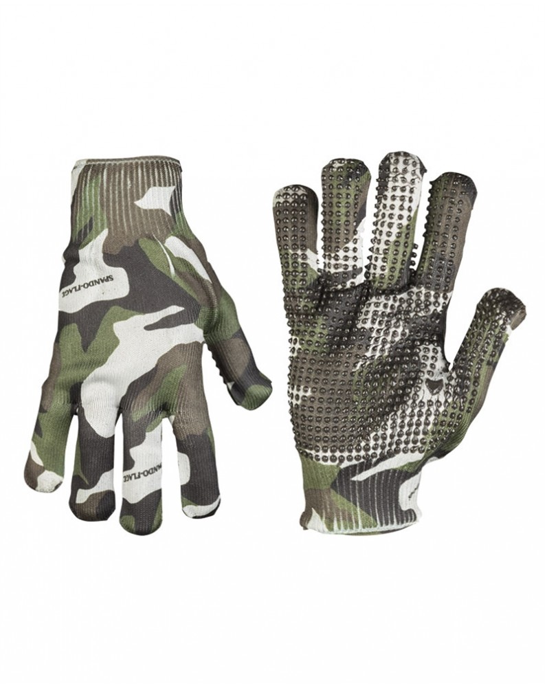 US rukavice GRIPPER SPANDOFLAGE®, maskované woodland