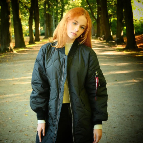 Dámský kabát MA-1 ALS COAT Wmn. Alpha Industries, ČERNÝ
