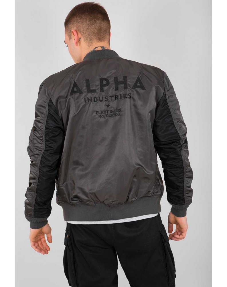 Bunda Alpha Industries MA-1 TT CUSTOM barva GREYBLACK