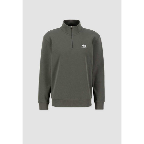 Mikina Alpha Industries HALF ZIPP SWEATER SL, Dark Olive