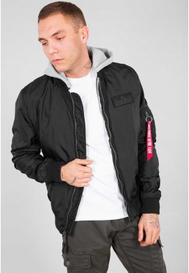 Bunda MA-1 TT HOOD Alpha Industries BLACK