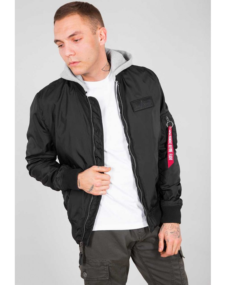 Bunda MA-1 TT HOOD Alpha Industries BLACK Bunda MA-1 TT HOOD Alpha Industries BLACK
