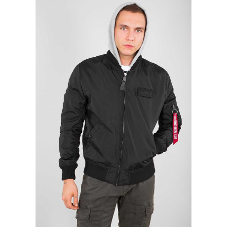 Bunda MA-1 TT HOOD Alpha Industries BLACK