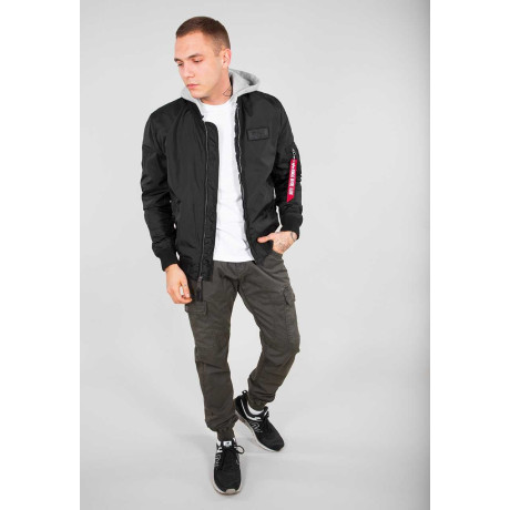 copy of Bunda MA-1 TT HOOD Alpha Industries DARK GREEN