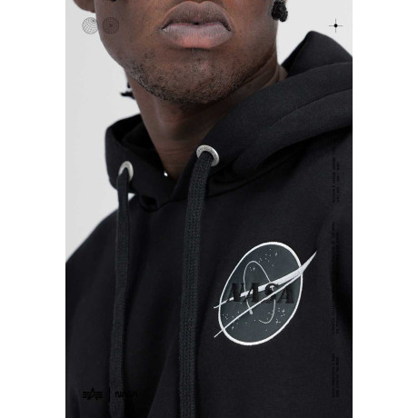 Alpha Industries mikina BLACK SIDE HOODY, černá