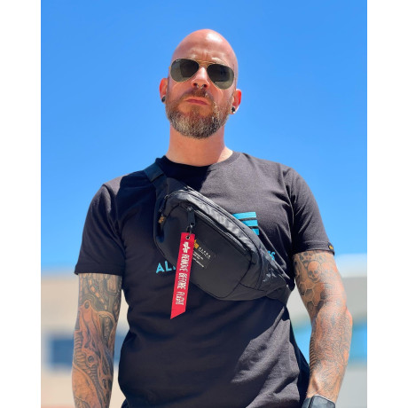 Alpha Industries Ledvinka CREW WAIST BAG, Černá