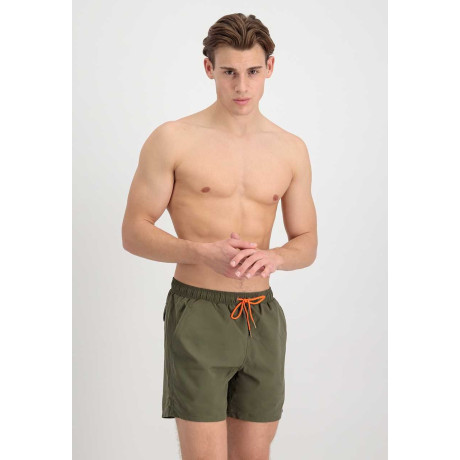 Alpha Industries plavky BASIC SWIM SHORT, DARK OLIVE