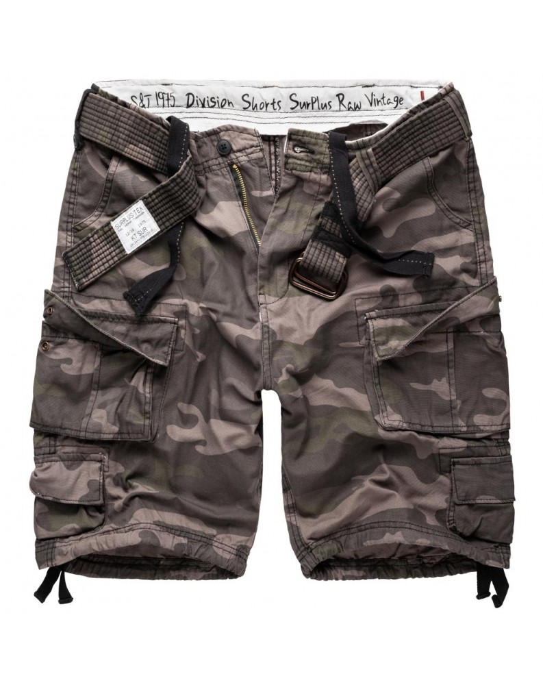 Kraťasy Surplus, DIVISION SHORTS, maskované Woodland Kraťasy Surplus, DIVISION SHORTS, maskované Woodland