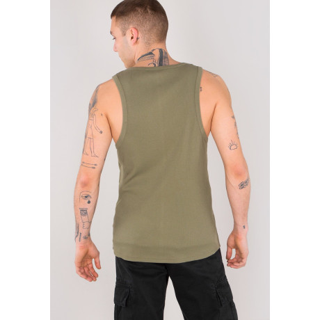 Tílko LOGO TANK Alpha Industries, barva Olivová/černá