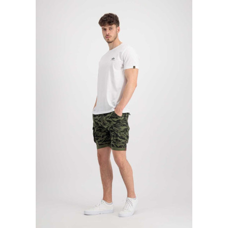 Kraťasy CREW SHORT CAMO Alpha Industries, barva Brushstroke green