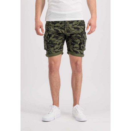 Kraťasy CREW SHORT CAMO Alpha Industries, barva Brushstroke green