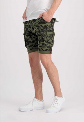 Kraťasy CREW SHORT CAMO Alpha Industries, barva Brushstroke green