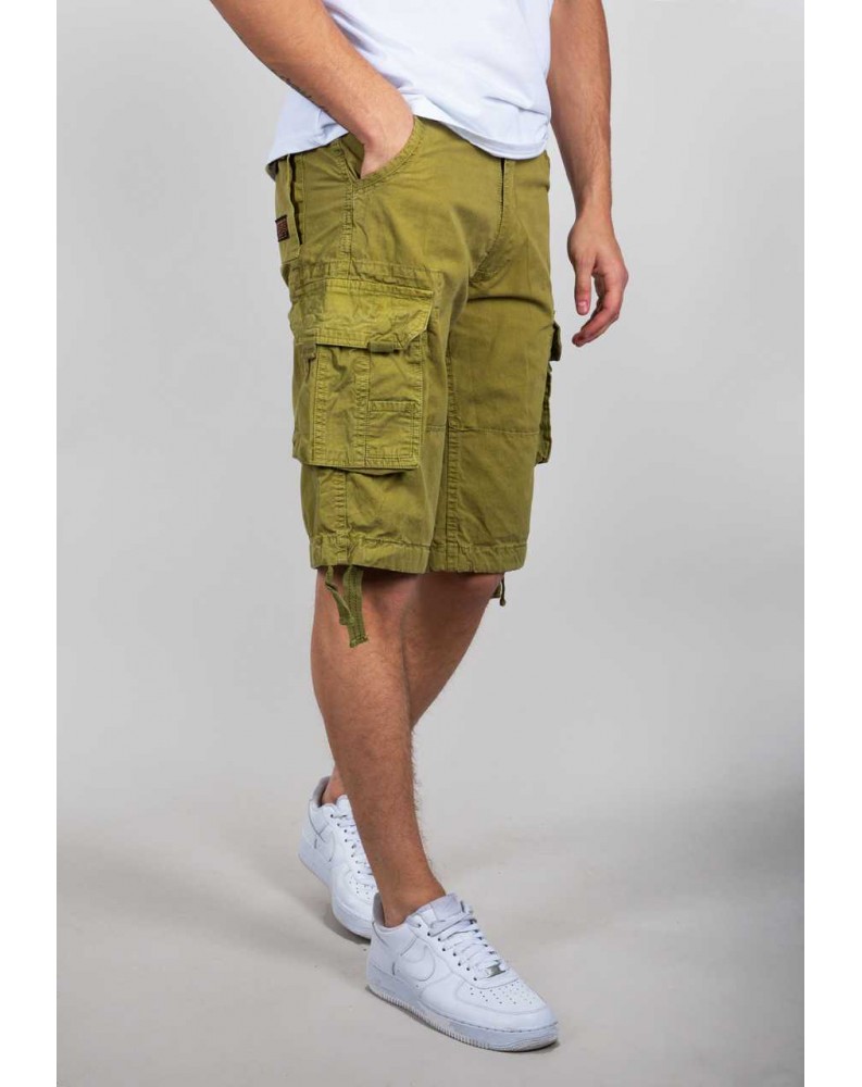 Kraťasy JET SHORT Alpha Industries KHAKI GREEN / KHAKI ZELENÁ Kraťasy JET SHORT Alpha Industries KHAKI GREEN / KHAKI ZELENÁ