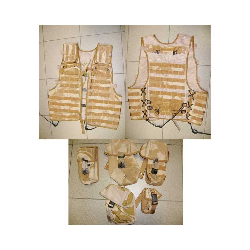 Britská taktická vesta mole desert s 5 kapsami