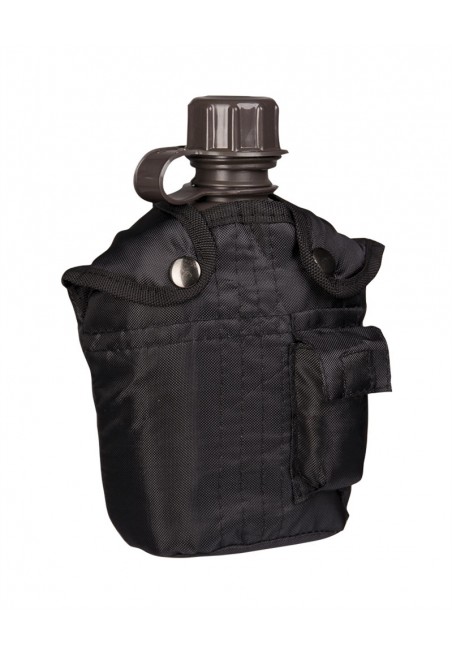 US polní láhev s obalem 1 litr, IMP., Černá