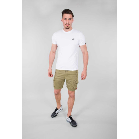 Kraťasy CREW SHORT Alpha Industries, LIGHT OLIVE / SVĚTLE OLIVOVÉ