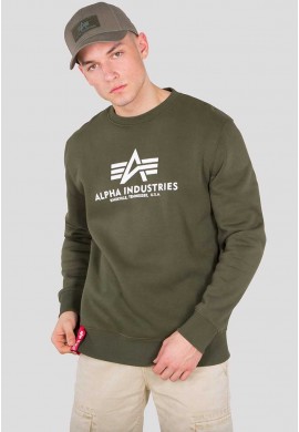 Mikina BASIC SWEATER Alpha Industries OLIVE