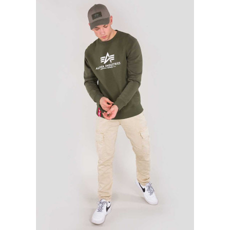 Mikina BASIC SWEATER Alpha Industries OLIVE